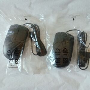 NEW Lot of 2 Dell Optical Mouse MS116 065K5F Black USB Scroll Wheel Genuine OEM